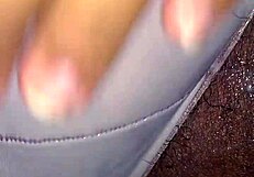 I'm rubbing my creamy ebony pussy to orgasm