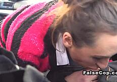 Come on, watch this tattooed babe bang hard in a police car!