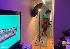 Ebony Burglar With Small Waist Teases Monster Cock Deepthroat