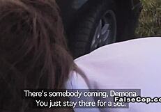 Come on, watch this tattooed babe bang hard in a police car!