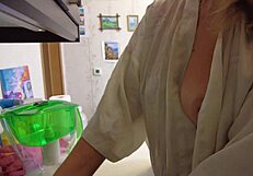 stuck teacher bends over for a surprising doggy style pounding.