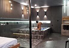 Big tits BBW friend assfucked in luxury motel