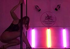 Pov doctora dances on pole showing off curves in hospital setting