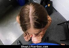 Security officer discovers shoplifter fled home in office garage