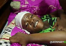 Ebony amateur with big tits gets fucked in POV close-up