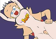 Princess Rosalina bent over in doggystyle, her pussy fucked by a big cock until orgasm and cum. Her big ass bouncing in the action.