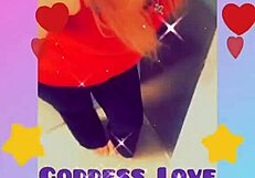 Submissive slut obeys goddess milf mistress in teasing BDSM session with music.