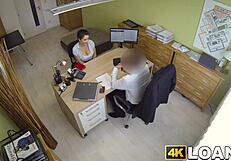 Why Is Busty Brunette Anally Drilled by Loan Agent?
