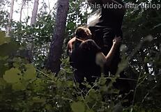I Fuck My Stepsister’s Mouth in Woods, Hiding from Boyfriend!