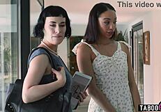 Realtor And Recently Divorced Black Teen 18+ Homeowner Engages In Lesbian Sex With Toys And Strapon