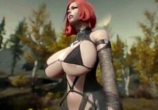 skyrim redhead embarks on solo adventure