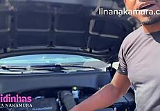 asiática gostosa caught having sex on the street. damn, lina nakamura and john coffee are wild!