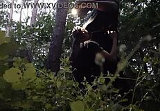 I Fuck My Stepsister’s Mouth in Woods, Hiding from Boyfriend!