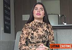 Man, I can’t even talk right… this sexy Latina teen got roughed up at my homemade casting!