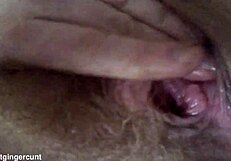 Playing with my creamy cunt...