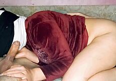 my arab wife's hairy pussy gets hard creampie and orgasm