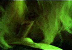 Sexy blonde shares smoking moment with partner