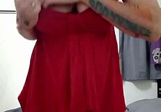 Big Tits Blonde Shows Juicy Pierced Nipples and Stretched Pussy Holes in Amateur Video