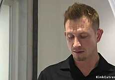 बंधी ब्लोंड चूत को अनोखी चुदाई दी