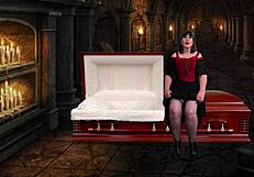 Granny Vampyra works her strapon for intense stroking orgasms with mature big tits in homemade fun.