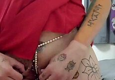 Big Tits Blonde Shows Juicy Pierced Nipples and Stretched Pussy Holes in Amateur Video