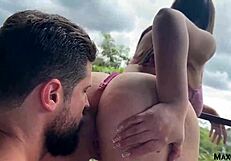 Marian Franco Shakes Huge Ass Outdoors On Holiday