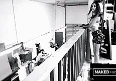 Petite 18+ baddie sucks and fucks three black dicks at once.