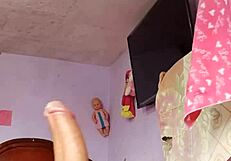 brunette with big tits gets tight pussy pounded by kinky lesbian blonde