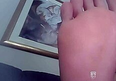 I flex my bare feet close-up for your fetish