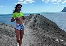 Stranger fucked my ass in the mountains! Public anal thrill!