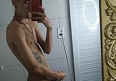 Leaked Video Of Thiagokelton Masturbating His Tattooed Cock