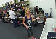 Hey, this country girl needs cash, so she trades sex at the pawn shop