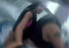 Insane! Latina Teen's First Time on Jet Ski Turns Wild at Guarujá Beach!