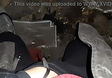 village girl gets off hot in cold barn