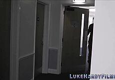 Tattooed British babe rides hard while sucking cock in costume