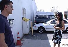 cougar lady takes random dude's cock in hotel room