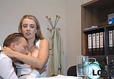 loan4k blonde czech babe cheats with big office cock at work.