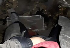 village girl gets off hot in cold barn