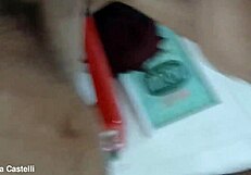 Think of a whore who intensely sucks cock in crossdressing transsexual style.