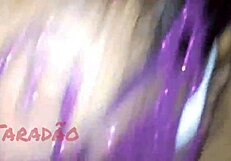 Submissive guy worships ass in homemade vid with saggy-titted babe