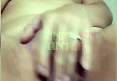 Fat Latina Curvy Amateur Rubs Pussy And Fingers Ass In Bed