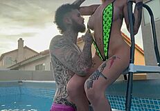 paying the pool boy in rough roleplay tease