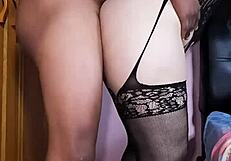 Damn, hot girl in lingerie banged by stepbrother screaming loud