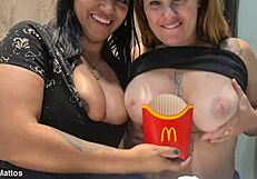 lunch turns wild with naked wives at mcdrive begging security for public fun