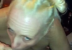 Hey, wanna see this big ass milf step mom suck cock? She licks balls and shows big tits before more sucking!