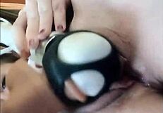 I have fun with a large thick dildo in my personal playtime