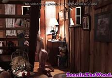 Teen in bondage deepthroats and gets hardfucked.