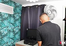 colombian pregnant latina caught and screwed hard while being spied on.