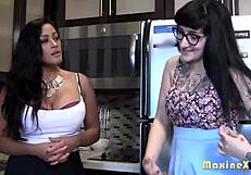 maxine x doggy styles gorgeous brunette camille black with anal creampie