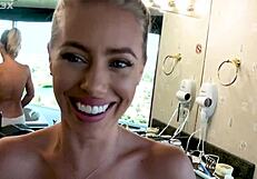 Nicole Aniston bangs every guy she dates in wild sessions. Her huge tits bounce with every thrust.